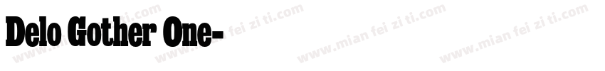 Delo Gother One字体转换